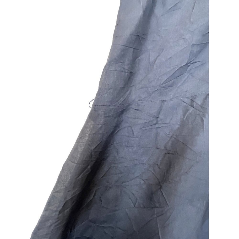 Vintage Banana Republic Charcoal Grey 100% Silk Crinkled Maxi Dress 2 - Picture 13 of 13